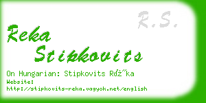 reka stipkovits business card